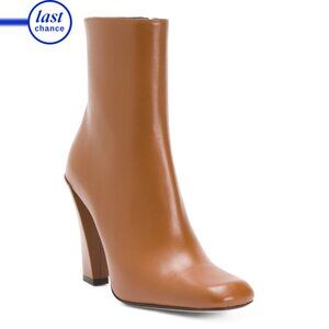 VICTORIA BECKHAM Tan Made In Italy Leather Dress Booties